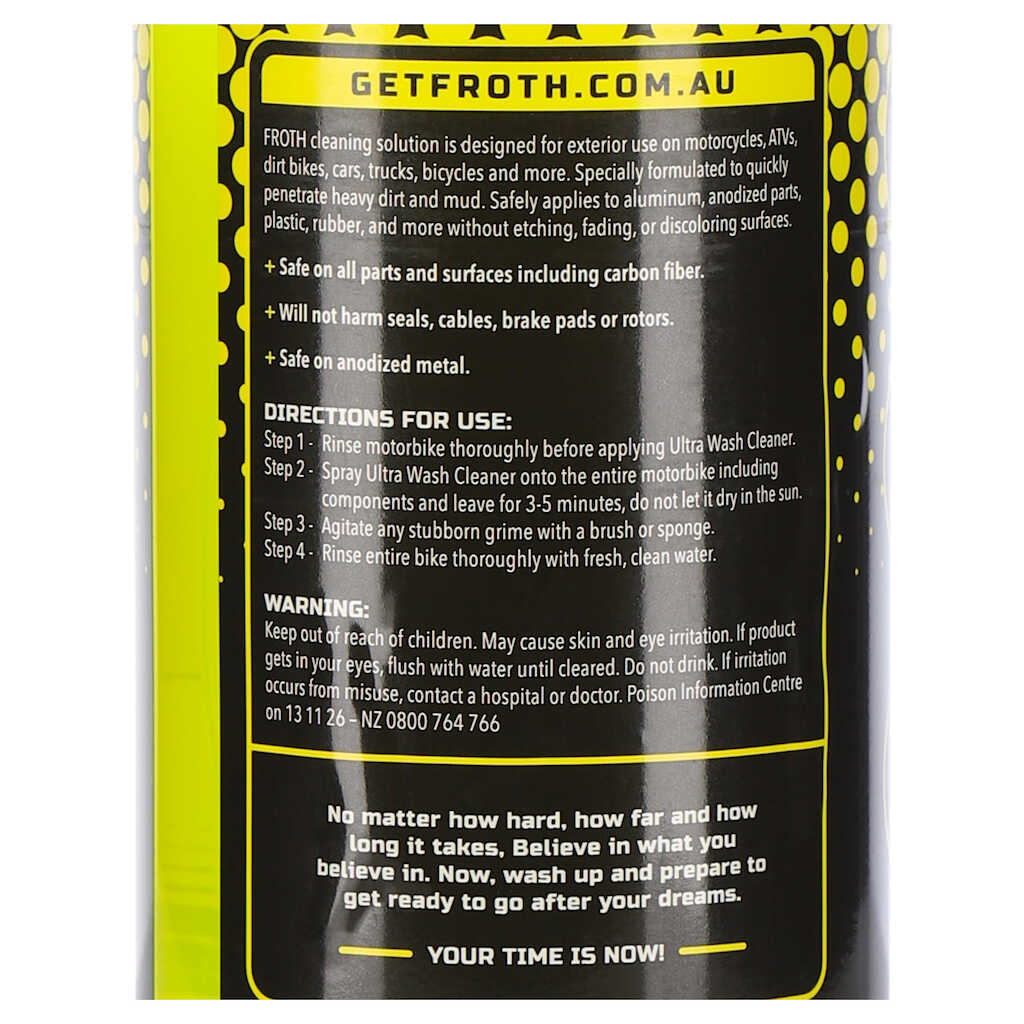 Froth Ultrawash Cleaner RTU Spray Bottle 1L