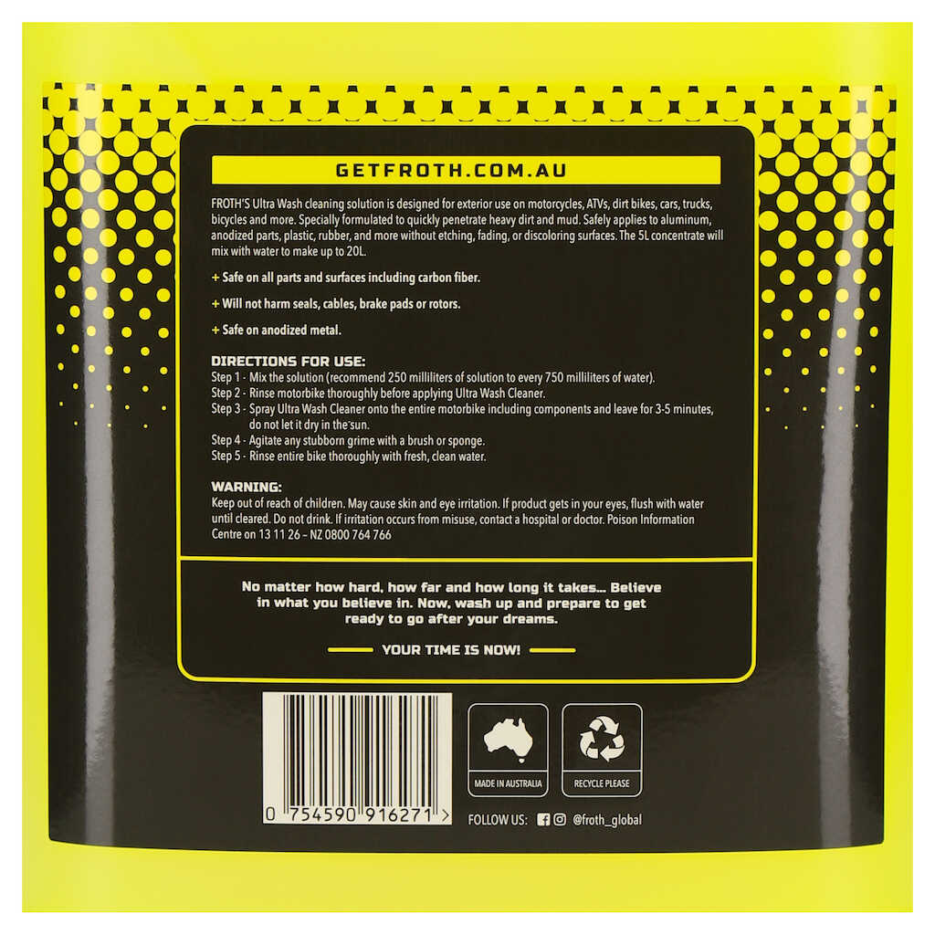 Froth Ultrawash Concentrate 5L
