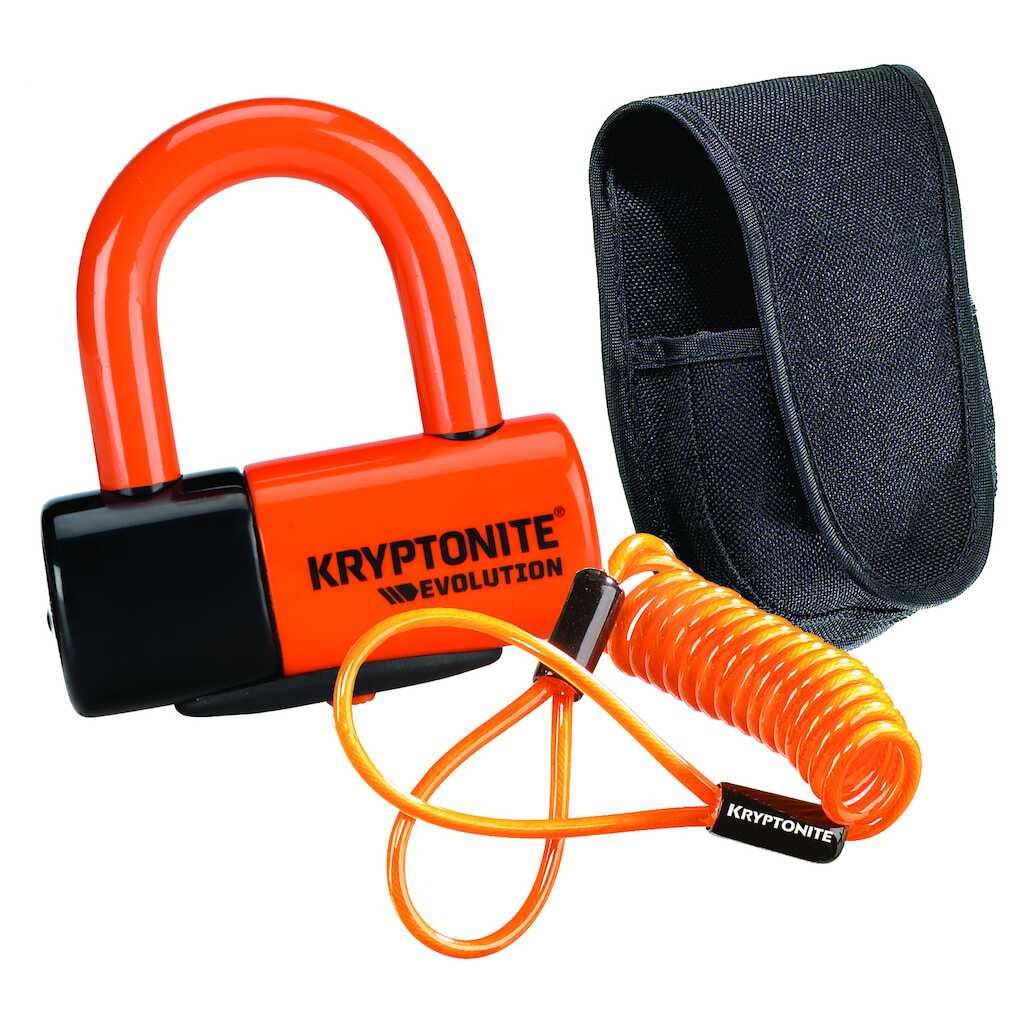 Kryptonite Disc Lock - Evolution Disc Lock - Orange with Pouch