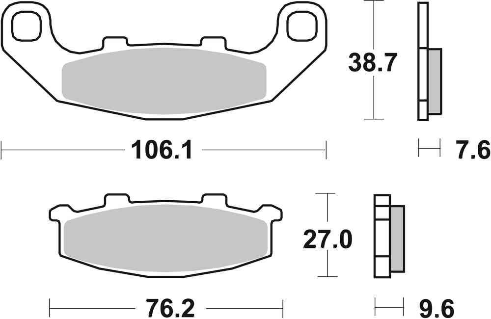 SBS FRICTION - Sinter Front Brake Pads - 615HS-