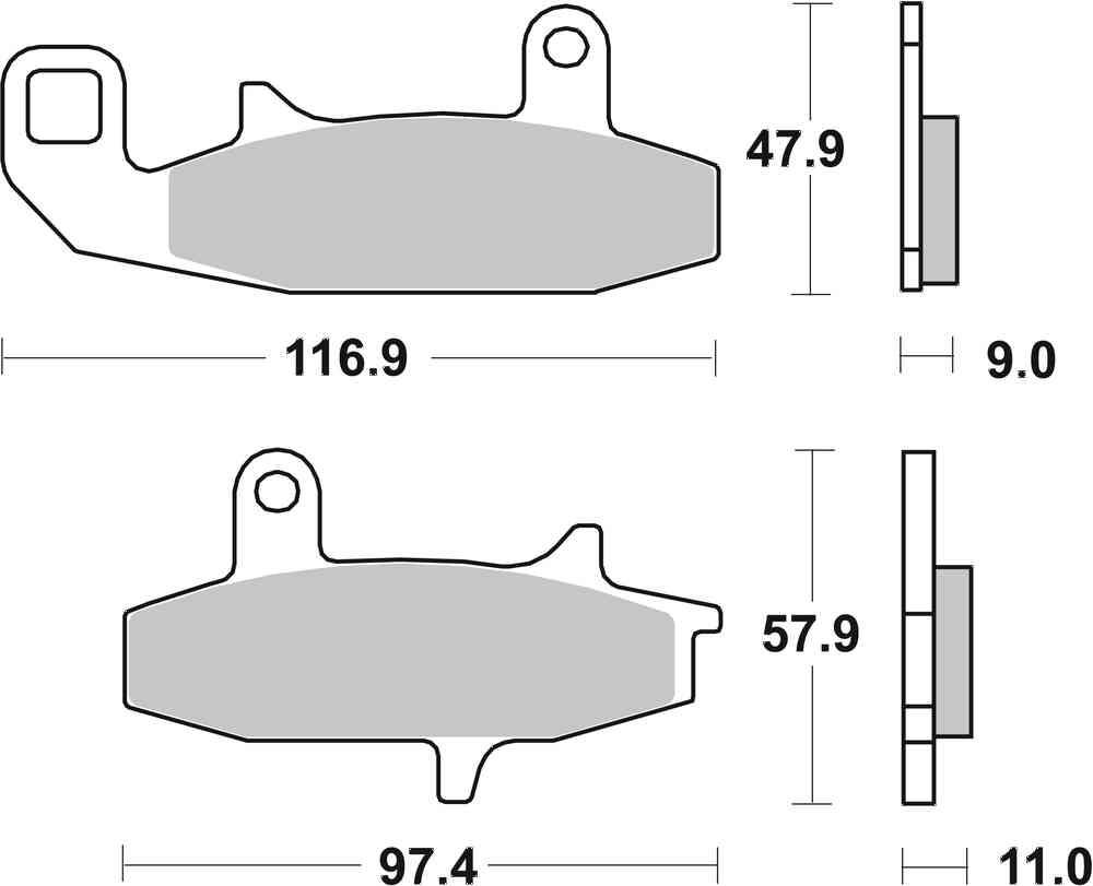 SBS FRICTION - Sinter Front Brake Pads - 626HS-
