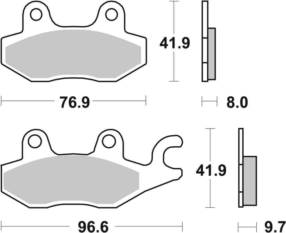 SBS FRICTION - Sinter Off Road Rear Brake Pads - 633SI-