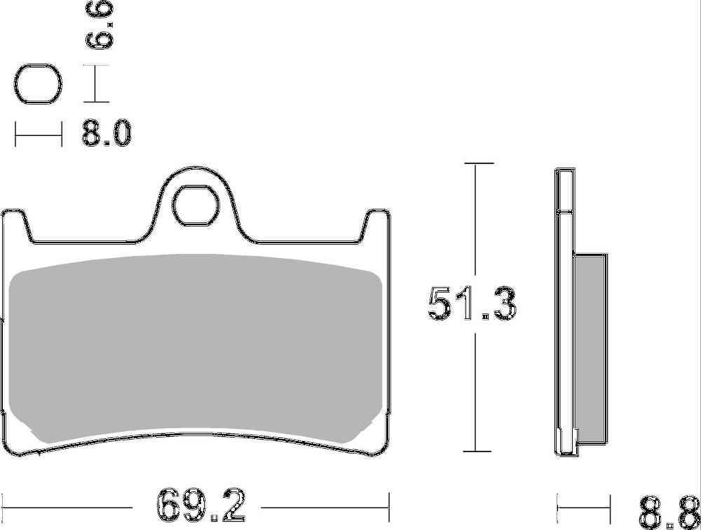 SBS FRICTION - Dual Carbon Front Brake Pads - (Track Use) (SBS 198) - 634DC-