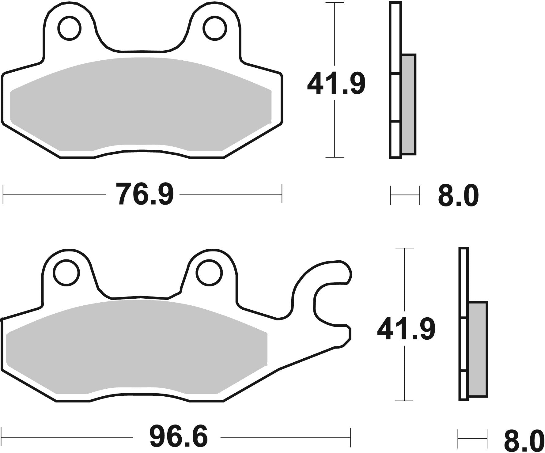SBS FRICTION - Road Sport & Track Sinter Front Brake Pads (SBS 134) - 638RST-