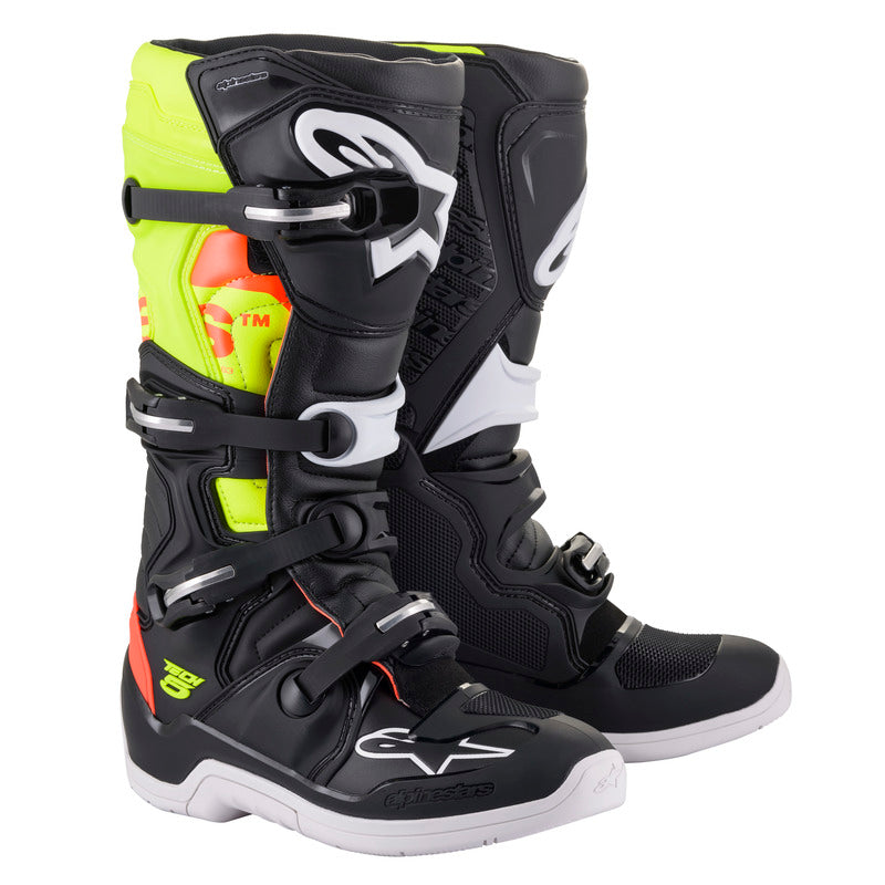 2015 TECH 5 | BLACK FLURO RED/ FLURO YELLOW (1355) / 10