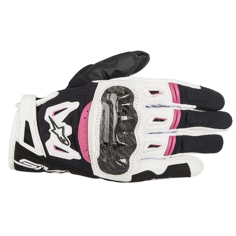 WOMENS SMX 2 AIR CARBON v2 GLOVE | BLACK WHITE Fuchia / 60