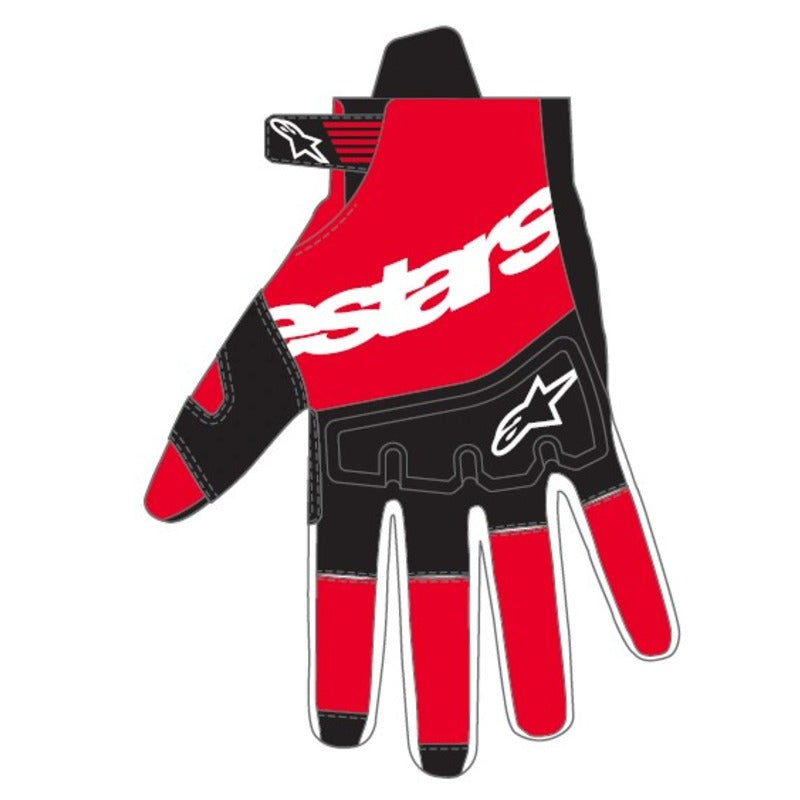 2025-2026 TECHSTAR GLOVES BLACK BRIGHT-RED (1303)