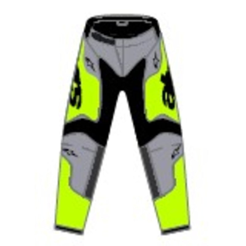 2025 KIDS RACER VEIL PANTS GRAY FLURO-YELLOW (9157)