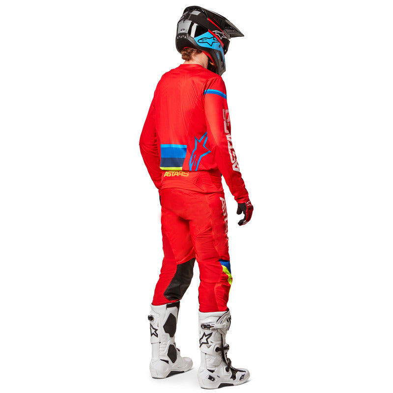 2022 TECHSTAR QUARDO PANTS RED/YELLOW/FLURO BLUE (3057)