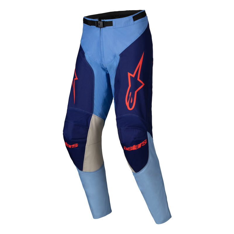 2025 RACER OCURI PANTS BLUE BLACK FLURO ORANGE (7214)