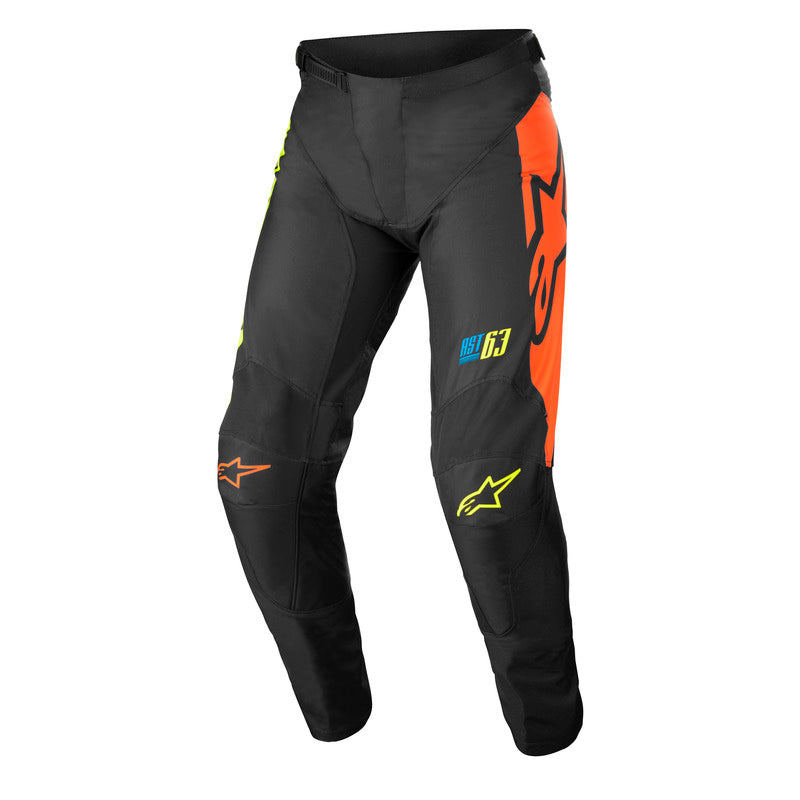 2022 RACER COMPASS PANTS BLACK/YELLOW/FLURO CORAL (1534)