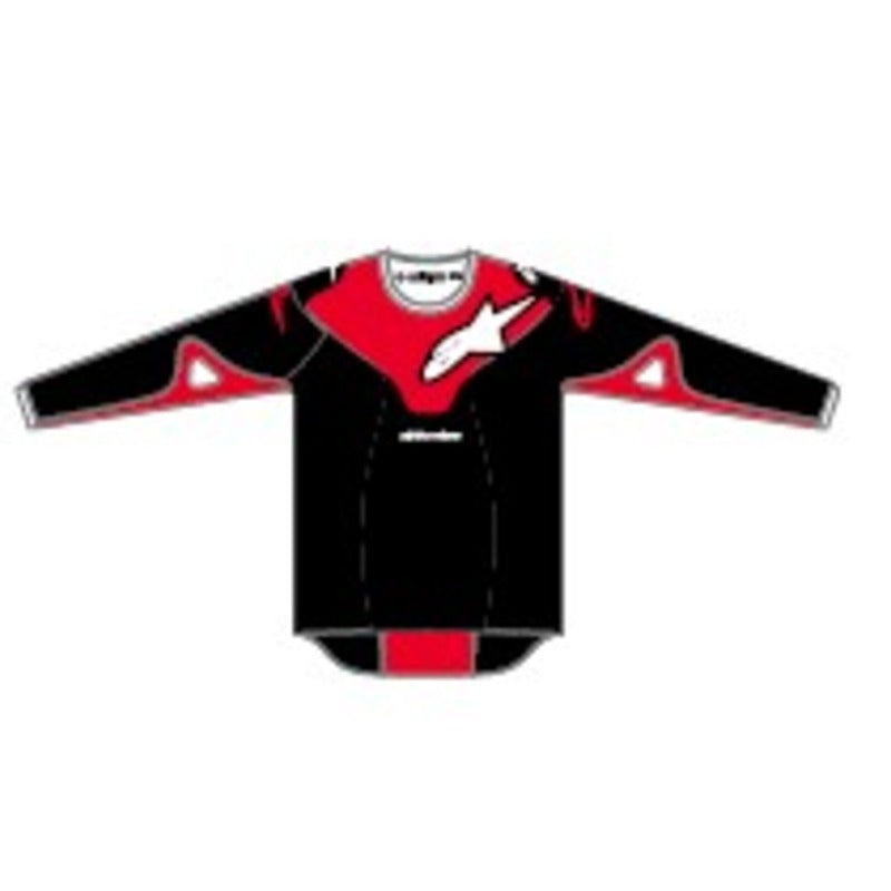 2025 KIDS RACER VEIL JERSEY BLACK BRIGHT-RED (1303)