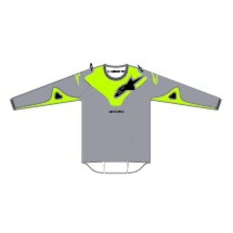 2025 KIDS RACER VEIL JERSEY GRAY FLURO-YELLOW (9157)
