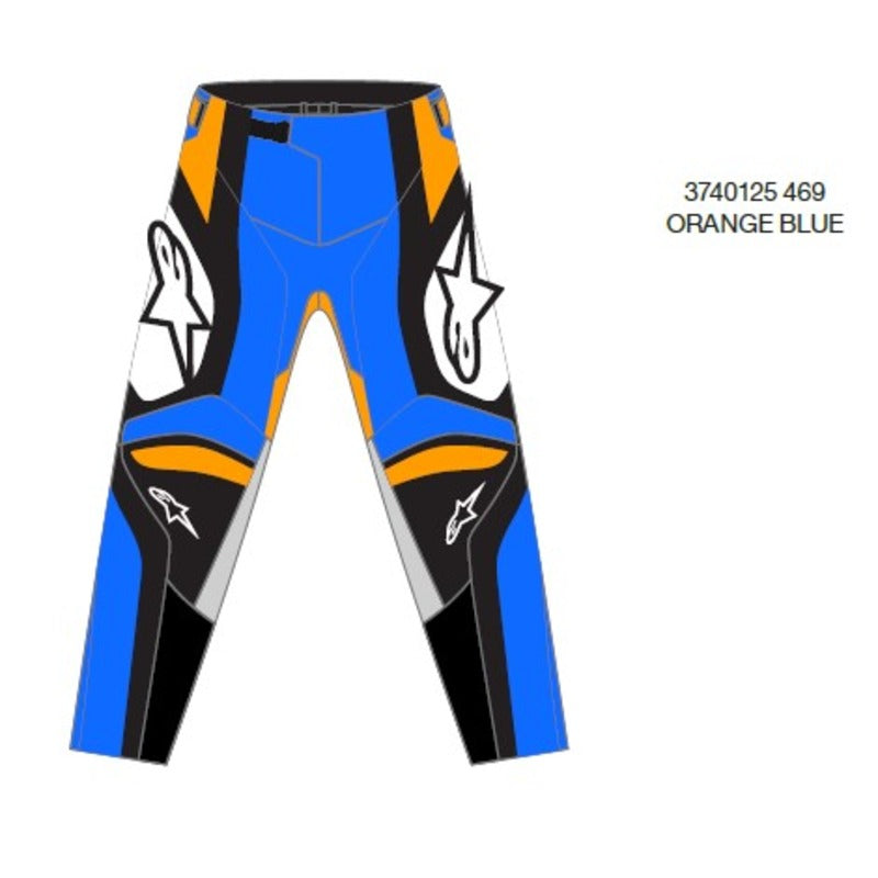 2025 YOUTH RACER MELT PANTS ORANGE BLUE (0469)