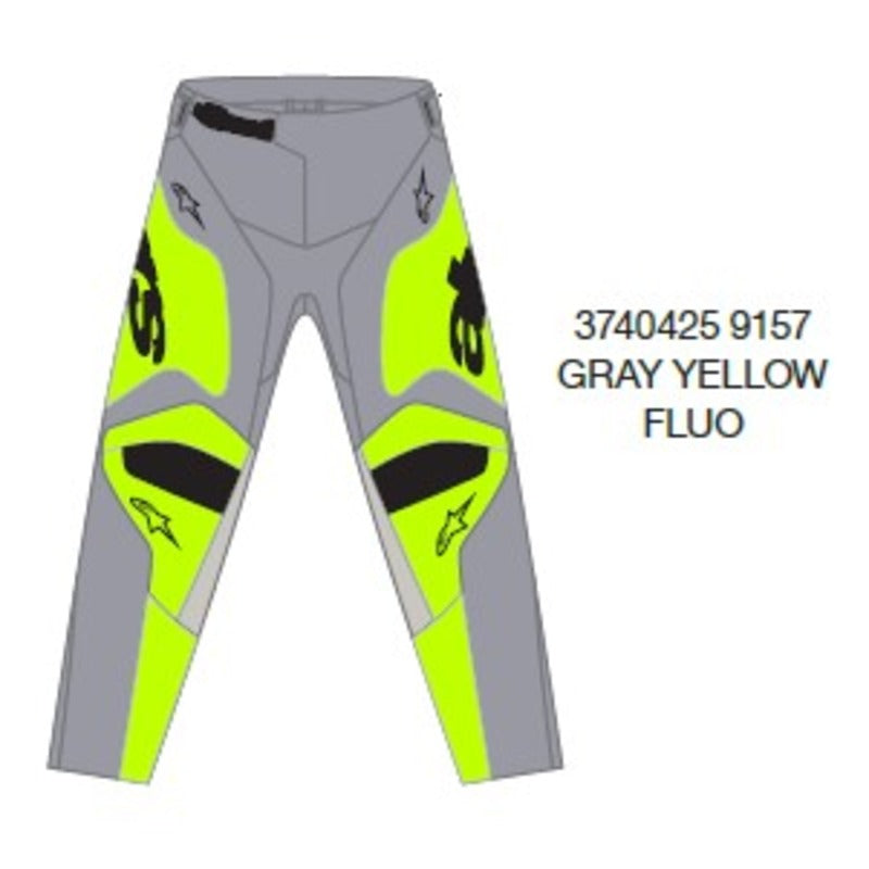 2025 YOUTH RACER VEIL PANTS GRAY FLURO-YELLOW (9157)