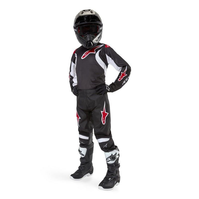 2024 YOUTH RACER LUCENT PANTS BLACK WHITE (0012)