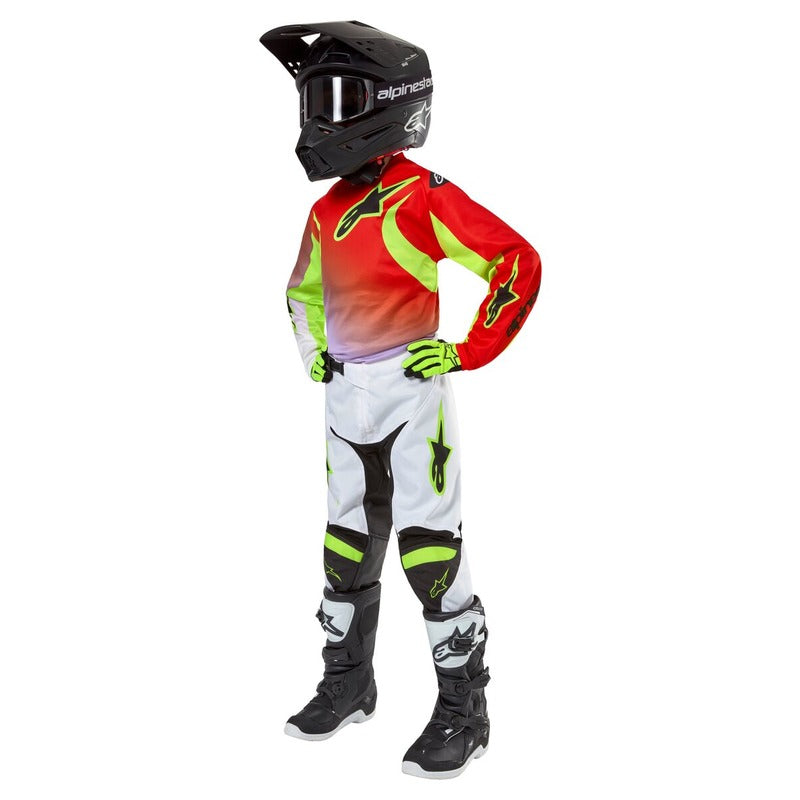 2024 YOUTH RACER LUCENT PANTS WHITE NEON RED FLUROYELLOW (2029)