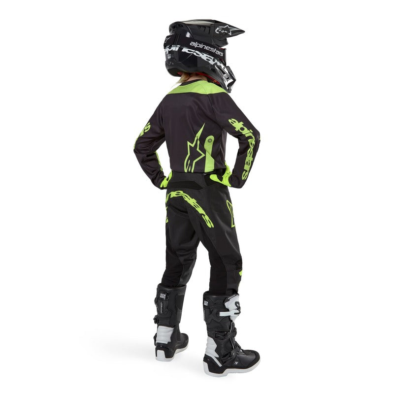 2024 YOUTH RACER LURV PANTS BLACK FLUROYELLOW (0168)