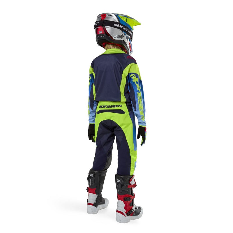 2024 YOUTH RACER HOEN PANTS FLUROYELLOW BLUE NIGHT NAVY (0525)
