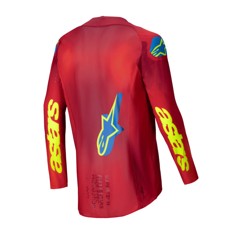 2025 SUPERTECH MAKER JERSEY BRIGHT-RED FLURO-YELLOW (3058)
