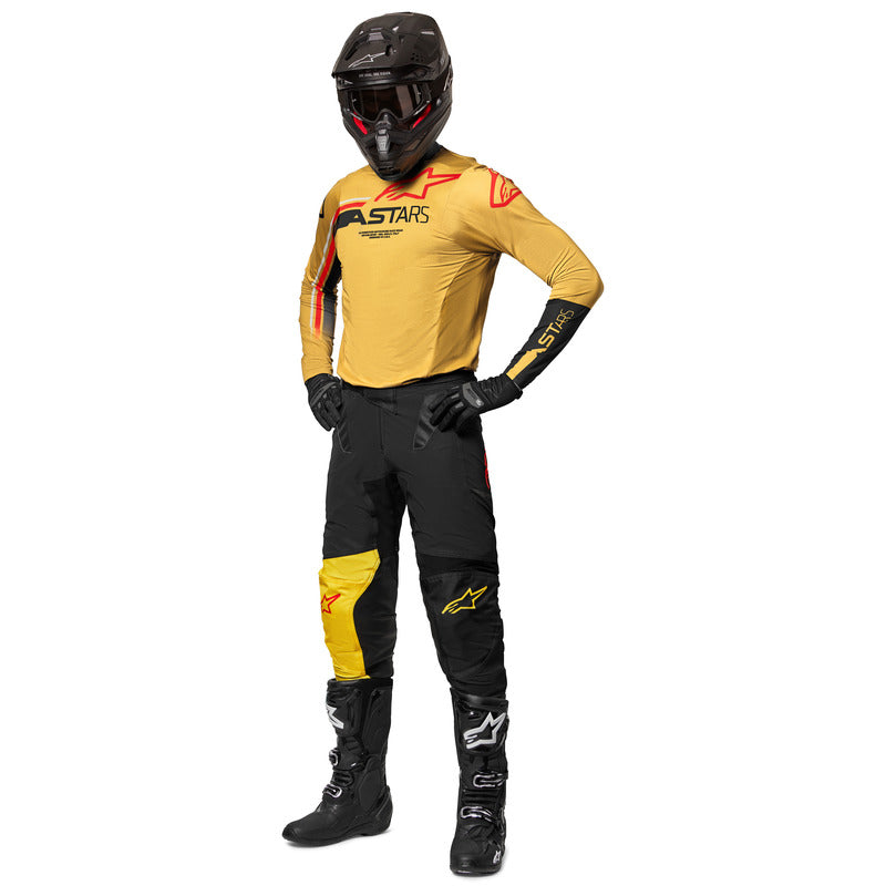 2022 SUPERTECH BLAZE JERSEY YELLOW BLACK FLURO-RED (0583)
