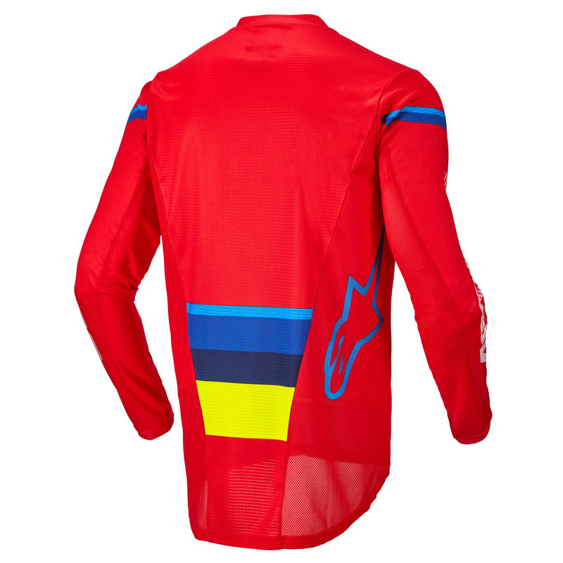 2022 TECHSTAR QUADRO JERSEY RED/YELLOW/FLURO BLUE (3057)