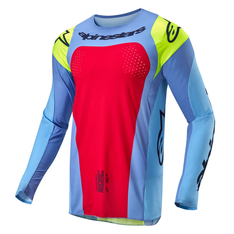 2024 TECHSTAR OCURI JERSEY LIGHT BLUE FLUROYELLOW RED BERRY (7064)