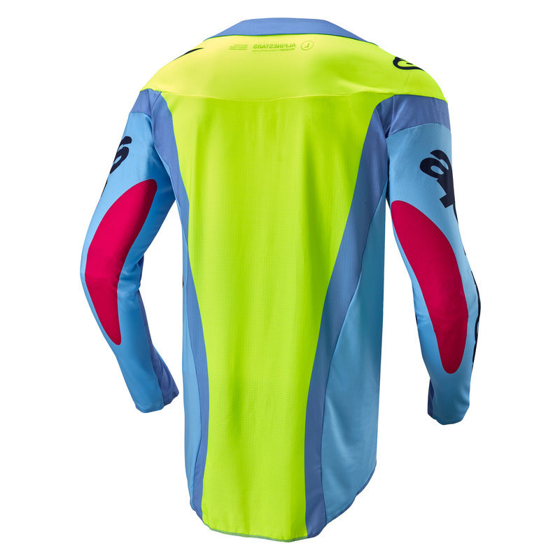 2024 TECHSTAR OCURI JERSEY LIGHT BLUE FLUROYELLOW RED BERRY (7064)