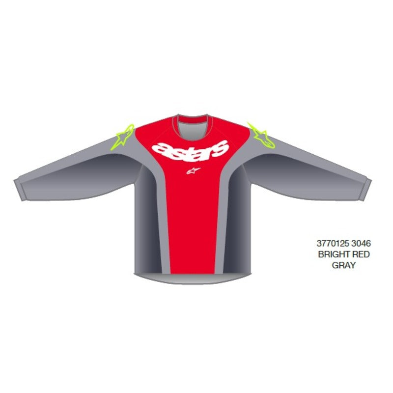 2025 YOUTH RACER MELT JERSEY BRIGHT-RED GRAY (3046