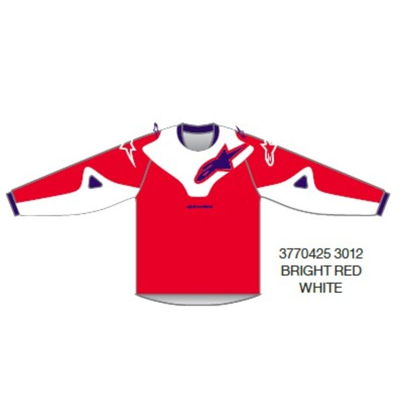 2025 YOUTH RACER VEIL JERSEY BRIGHT-RED WHITE (3012)
