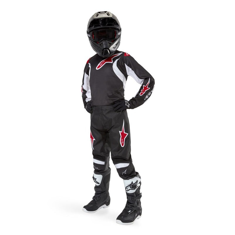 2024 YOUTH RACER LUCENT JERSEY BLACK WHITE (0012)