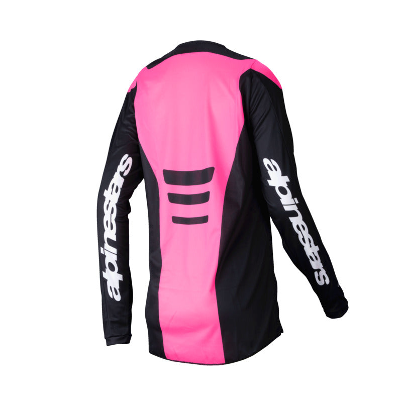2025 WOMENS FLUID HAUL JERSEY BLACK FLURO-PINK (1390)