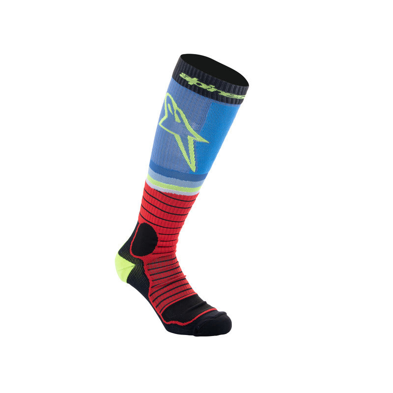 MX PRO SOCKS BLACK RED LIGHTBLUE (1212)