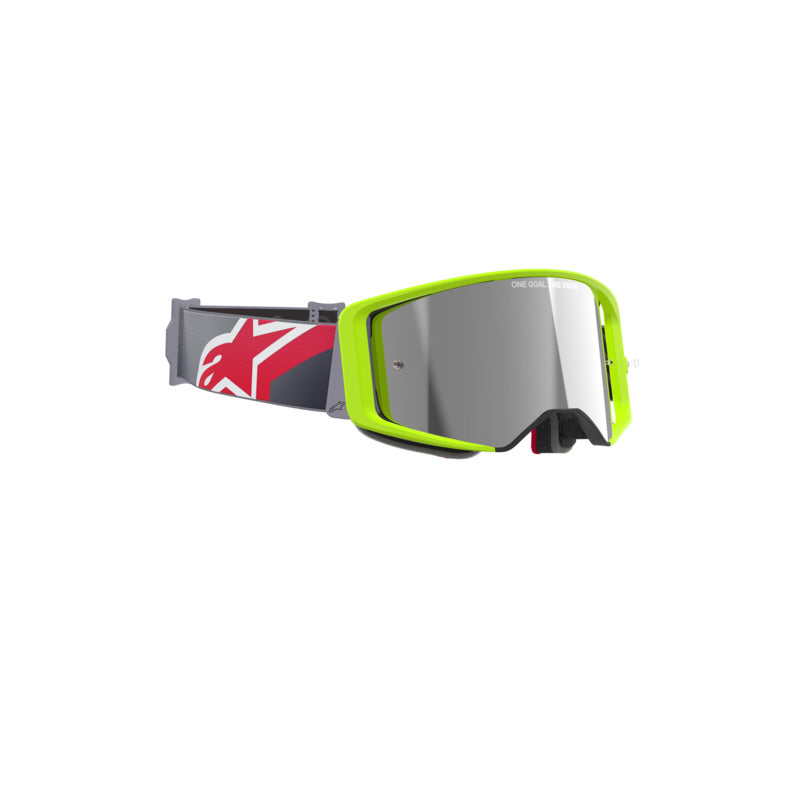 SUPERTECH CORP GOGGLE | YELLOW FLURO RED (5033) | MIRROR SILVER LENS