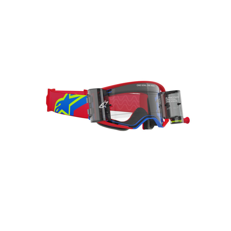 SUPERTECH CORP GOGGLE | RED BLUE (3122) | CLEAR LENS ROLL OFF