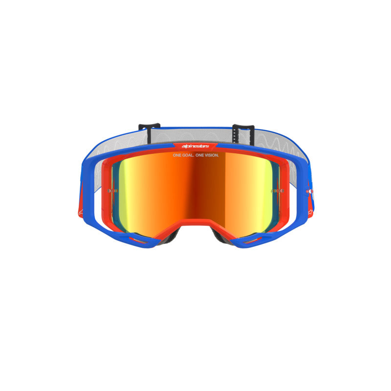 VISION 8 WORDMARK GOGGLE | BLUE ORANGE (7303) | MIRROR RED LENS