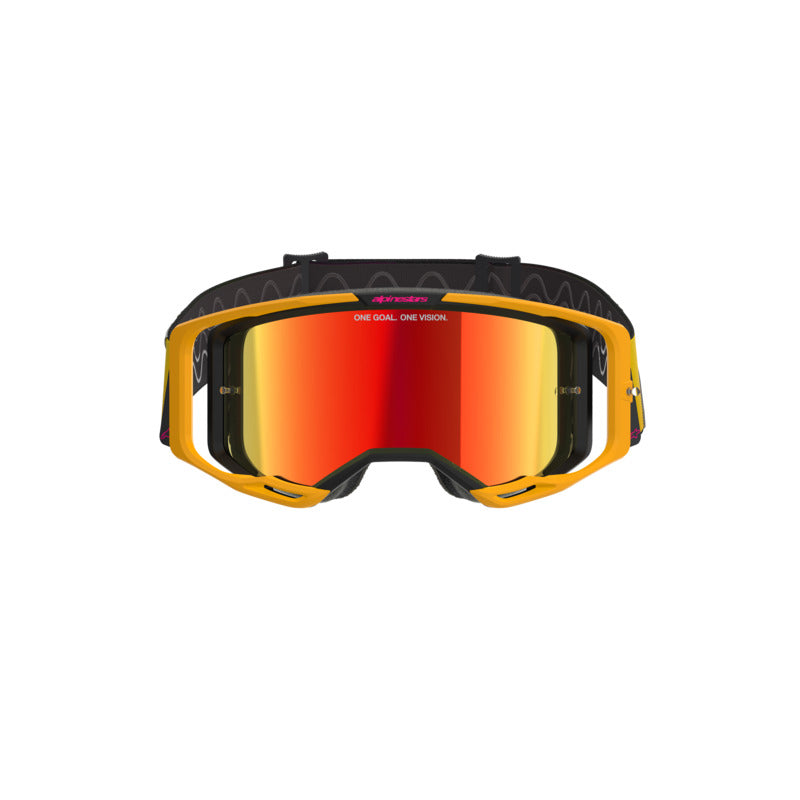 VISION 8 CORP GOGGLE | YELLOW PINK (5023) | MIRROR RED LENS