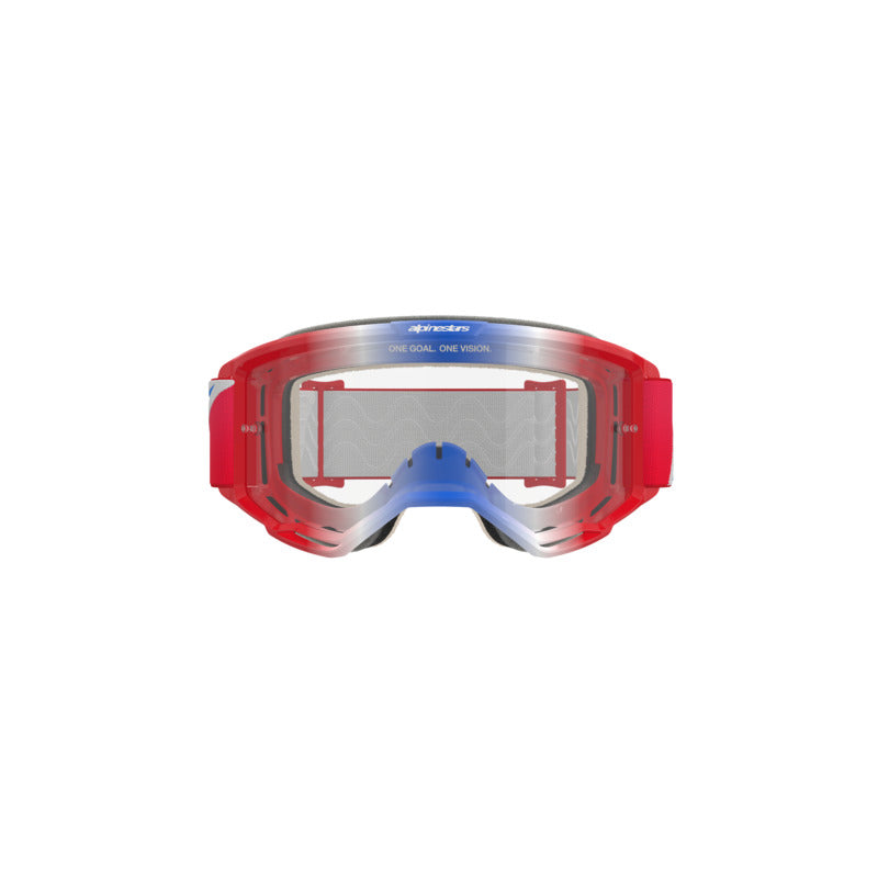 VISION 5 CORP GOGGLE | RED WHITE BLUE (3133) | CLEAR LENS