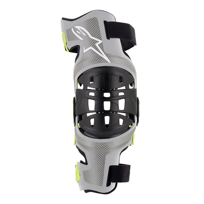 BIONIC 7 KNEE BRACE SET SILVER FLURO YELLOW (0195)