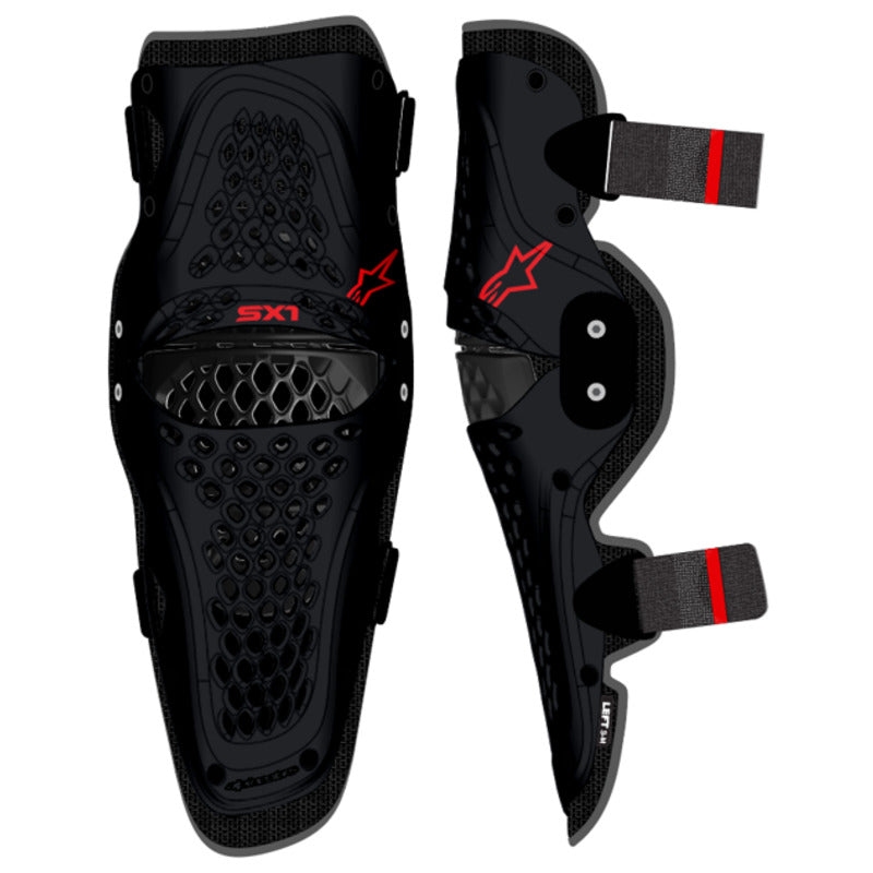 SX1 V2 KNEE PROTECTOR | BLACK/RED L/XL