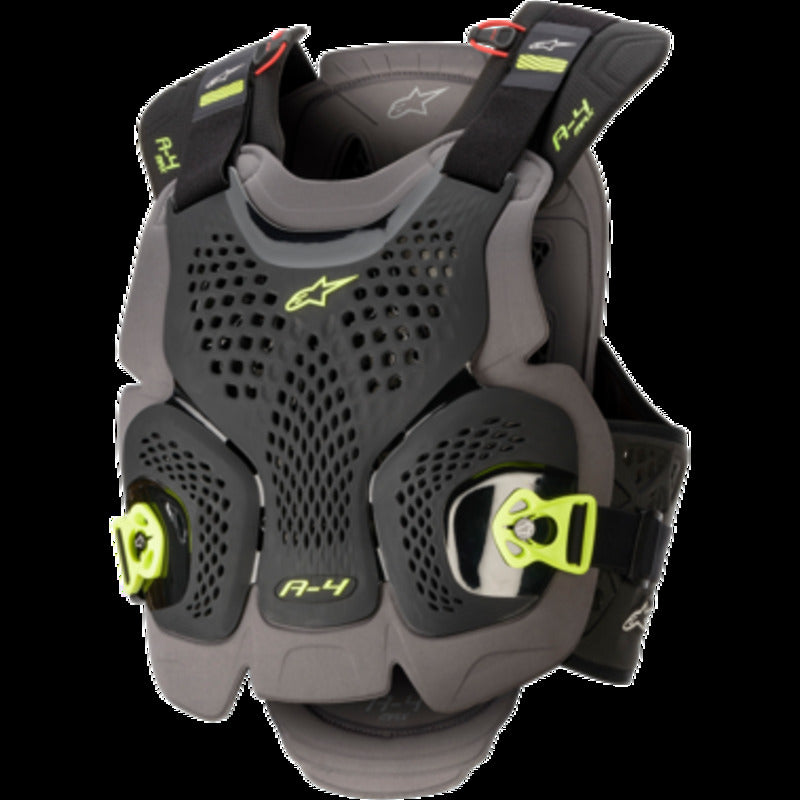 A4 MAX CHEST PROTECTOR | BLACK ANTHRACITE YELLOW FLURO / XL-2XL
