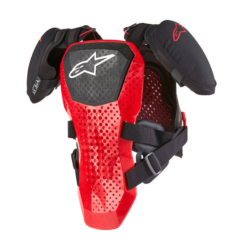 A5 S YOUTH CHEST PROTECTOR BLACK WHITE RED (0123)
