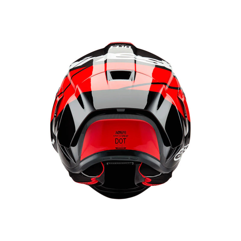 SUPERTECH SR10 ELEMENT HELMET ECE 22.06 BLACK CARBON BRIGHT RED WHITE GLOSS (1363)