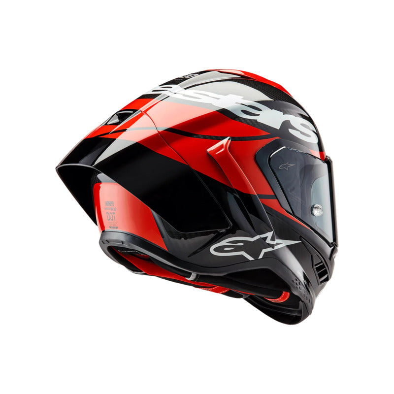 SUPERTECH SR10 ELEMENT HELMET ECE 22.06 BLACK CARBON BRIGHT RED WHITE GLOSS (1363)