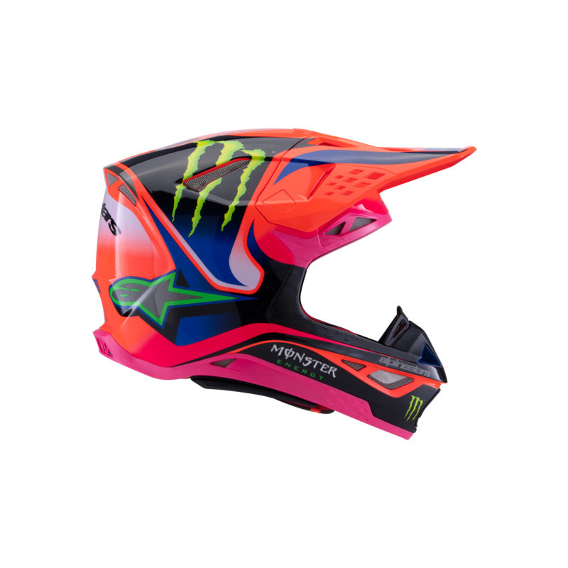 S-M10 DEEGAN HELMET ECE06 FLURO-ORANGE PURPLE FLURO-PINK (0433)