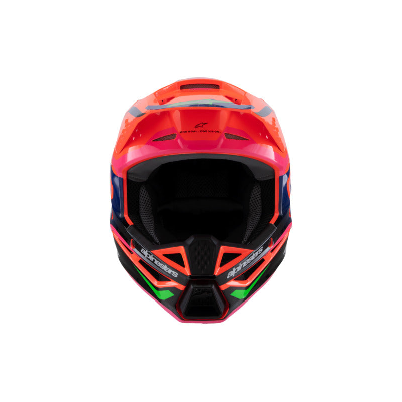 SM3 YOUTH DEEGAN HELMET ECE06 FLURO-ORANGE PURPLE FLURO-PINK (0433)