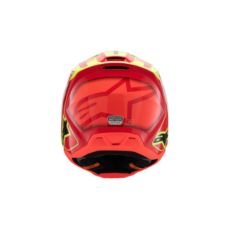 SM3 YOUTH FRAY HELMET ECE06 RED FLURO-YELLOW BLACK (3051)