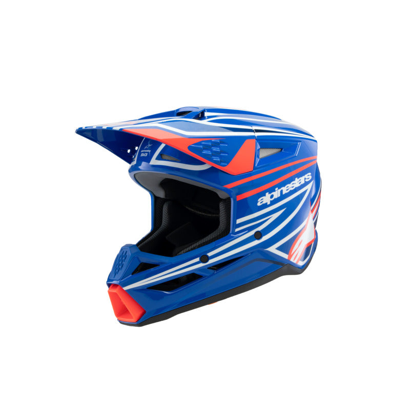 SM3 YOUTH WURX HELMET ECE06 BLUE RED WHITE BLACK GLOSSY (7312)
