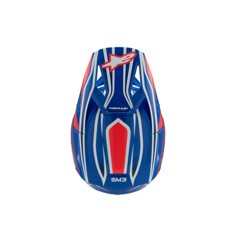 SM3 YOUTH WURX HELMET ECE06 BLUE RED WHITE BLACK GLOSSY (7312)