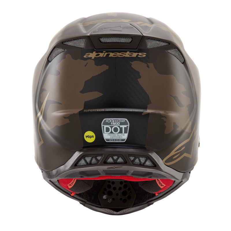 SUPERTECH SM10 LE SQUAD 23 HELMET DARKBROWN KANGAROO GOLD (0839)